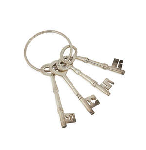 
	
		A set of silver keys, by Cellini Gibraltar, the four keys modelled on the Keys Of...