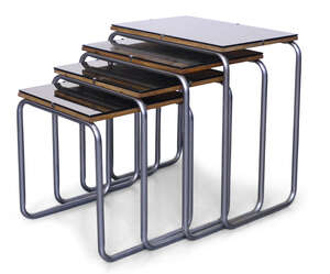
	
		Designer Unknown, 
		 
		Quartetto nest of tables, early to mid 20th century, 
		
