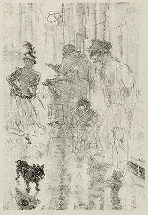 
	
		Henri de Toulouse-Lautrec,  
		French 1864-1901-
		 
		Marchand de marrons, 1897;
		 
		