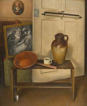 
	
		J. W. Halford, 
		 
		British, early-mid 19th century- 
		 
		Still life of a...