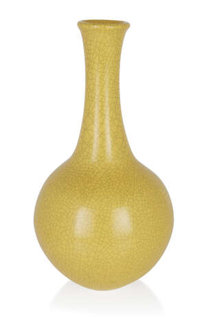 
	
		Thelma Marcuson (1919-2009), 
		 
		Studio Pottery yellow crackle glaze bottle vase,...