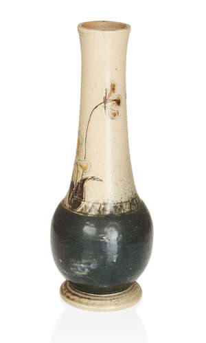 
	
		Martin Brothers, 
		 
		Solifleur bottle vase, circa 1880s, 
		Glazed stoneware, 
		