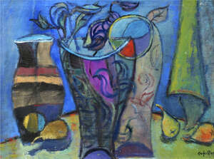 
	
		Carlo Rossi RSW RGI, 
		Scottish 1921-2010-
		 
		Trio, Still Life;
		 
		oil on...