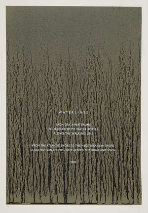 
	
		Sir Richard Long CBE RA, 
		British b.1945- 
		 
		Waterlines, 1989; 
		 
		offset...