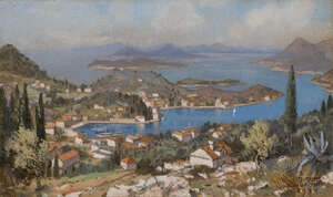 Johann Seits, 
		Polish 1887-1967- 
		Dubrovnik II; and Dubrovnik III; 
		watercolours and gouaches, two, both signed, titled and dated lower right 'J S