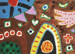 
	
		Alan Davie CBE RA HRSW, 
		Scottish 1920-2014 - 
		 
		Abstract, 1968; 
		 
		gouache on...