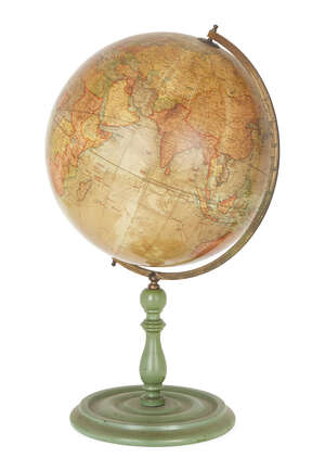 
	
		An English 12 inch terrestrial table globe, by Geographia, London, first quarter 20th...