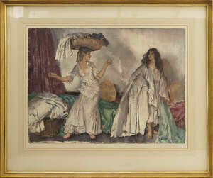 
	
		Sir William Russell Flint RA RSW PRWS, Scottish 1880-1969-
		 
		Balance;
		 
		