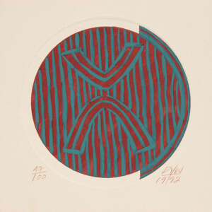 
	
		Kate Whiteford OBE,
		Scottish b.1952-
		 
		Azimuth, 1992;
		 
		screenprinted...