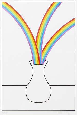 
	
		Patrick Hughes,
		British b.1939-
		 
		Bloom, 2018;
		 
		archival pigment print with...