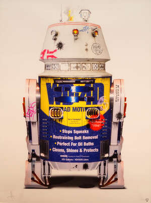 
	
		JJ Adams, 
		British b.1978- 
		 
		WD-4D; 
		 
		giclee print in colours, signed and...