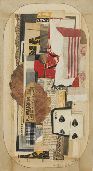 
	
		François Dreulle, 
		French b.1940- 
		Sans titre composition style cubique, 1969; 
		
