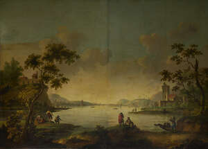 
	
		Circle of Claude-Joseph Vernet, 
		 
		French 1714-1789- 
		 
		Capriccios of...