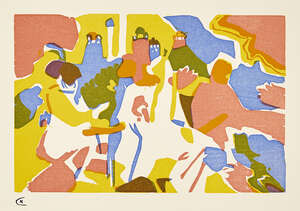 
	
		Wassily Kandinsky, 
		Russian 1866-1944- 
		 
		Orientalisches, 1938; 
		 
		woodcut in...