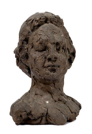 Stella Steyn,
Irish 1907-1987 -
Woman's head;
resin maquette, H30 x W19 cm (ARR)