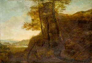 
	
		Circle of Cornelis Huysmans, 
		Flemish 1648-1727- 
		 
		A fisherman in a Rhenish...