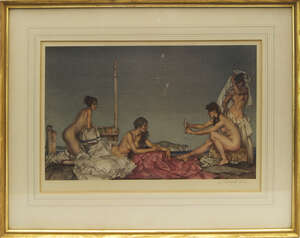 
	
		Sir William Russell Flint RA RSW PRWS, Scottish 1880-1969-
		 
		Figures for a Baroque...