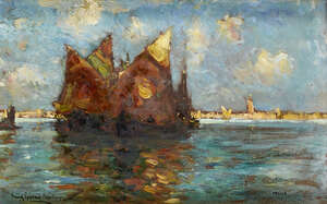 
	
		Frank Spenlove-Spenlove RBA RI ROI, 
		Scottish 1868-1933-
		 
		Venice;
		 
		oil on...