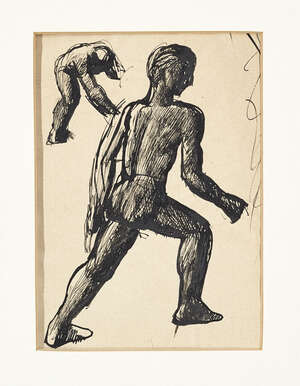 
	
		Mario Sironi,
		Italian 1885-1961-
		Schizzo di due uomini;
		 
		ink, signed on the...