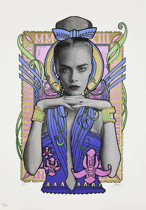 
	
		Inkie, 
		British b.1970-
		 
		Cara Delevigne the Smallest Feline, 2013
		 
		