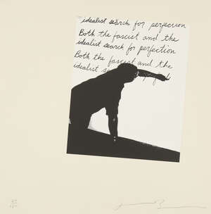 Jonathan Borofsky, American b. 1942- It's About Control; screenprint on wove, signed and...