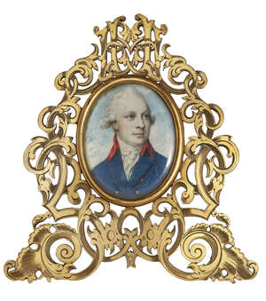 
	
		Circle of George Engleheart, 
		British 1752-1829- 
		 
		Portrait miniature of a...