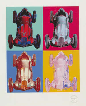 
	
		Andy Warhol, 
		 
		American 1928-1987- 
		 
		Mercedes-Benz Formel-1-Rennwagen W125,...