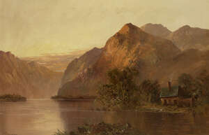 
	
		Francis E Jamieson, 
		British 1895-1950- 
		 
		Mill by a cascade in the highlands at...
