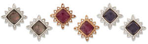 
	
		Stephen Webster, three pairs of facetted crystal and diamond earring, by Stephen Webster,...