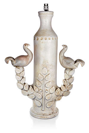 
	
		Andre Marchal, 
		 
		Twin birds on branches Vallauris lamp, circa 1950s, 
		