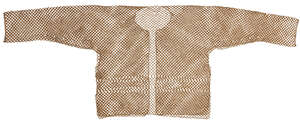 
	
		A Chinese bamboo jacket, 19th century, made of small tubular bamboo beads sewn together...