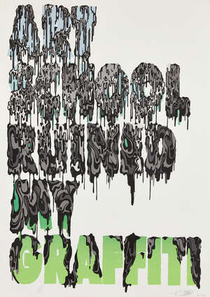 
	
		Roid (Will Gates),
		British b.1983-
		 
		Art School Ruined My Graffiti, 2009;
		 
		