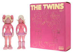 
	
		KAWS X REAS (Todd James), 
		American b. 1974 and b. 1969- 
		
		The Twins (Pink), 2006; 