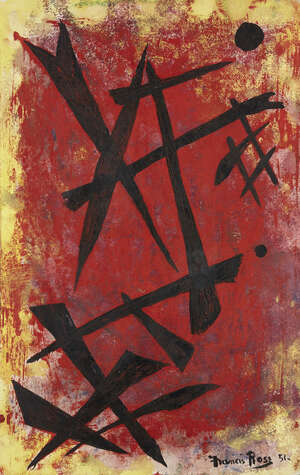 
	
		Sir Francis Rose, 
		British 1909-1979 - 
		 
		Abstract composition, 1951; 
		 
		