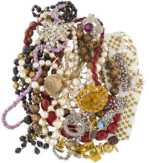 
	
		A quantity of jewellery and costume jewellery, including a platinum band ring with...
