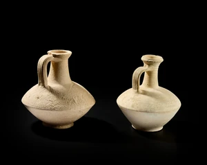 A Hellenistic pottery lagynos, with traces of white slip remaining, circa 2nd-1st Century B.C.,...