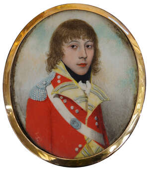 
	
		Circle of Jeremiah Steele, 
		British c.1780-c.1826- 
		 
		Portrait miniature of a...