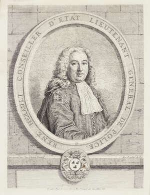 
	
		Jean-Etienne Liotard, 
		Swiss 1702-1789- 
		Rene Herault Conseiller d'Etat Lieutenant...