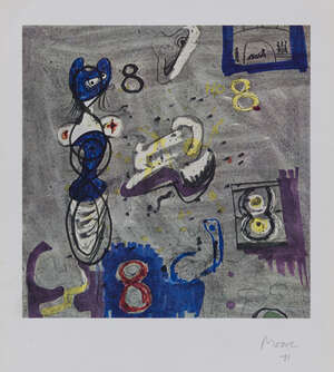 
	
		Henry Moore OM CH FBA, 
		British 1898-1986-
		 
		Bolaffiarte number 8, 1971;
		 
		