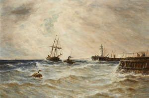 
	
		Gustave De Breanski, 
		 
		British 1859-1899- 
		 
		Heading into Dover; 
		 
		