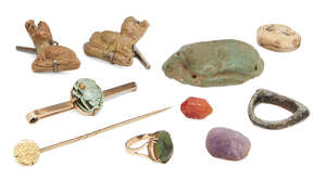 
	
		Three miscellaneous antiquities
		Various Periods
		Including an Egyptian Middle...