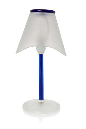 
	
		Ca' Del Gallo, 
		 
		Murano glass lamp, circa 1970, 
		Blue and frosted glass,...