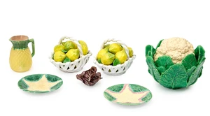 A group of ceramic food-themed table wares, 19th-20th centuries, comprising: two Griffen, Smith...