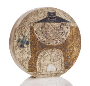 
	
		Troika Pottery (British), a medium wheel vase 
		 
		c.1965, painted marks to base...