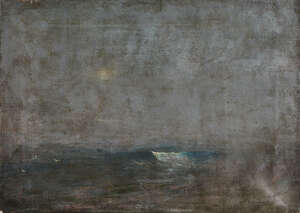 
	
		American School, 
		late 19th/early 20th century- 
		 
		Waves breaking on a shore;...