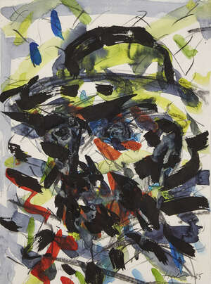 
	
		Friedemann Hahn, 
		German b.1949- 
		
		Untitled (Van Gogh), 1985;
		
		watercolour on...