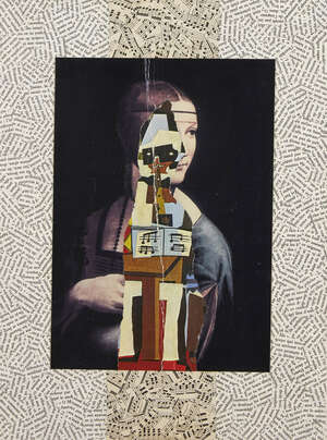 
	
		Jiri Kolar, 
		Czech 1914-2002-
		'Panna a Muzikant,';
		chiasmage/collage, paper on...