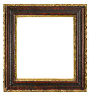 
	
		A Dutch Parcel Gilded Composition, tortoiseshell mounted and ripple moulded reverse...