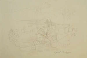 
	
		RTO Raoul Dufy, 
		French 1877-1953-
		Man with barrels, from the Vineyard Suite; 
		