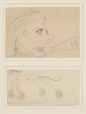
	
		Colin Self, 
		British b.1941- 
		
		Untitled - Girl Drinking Pepsi Cola (Portrait of...